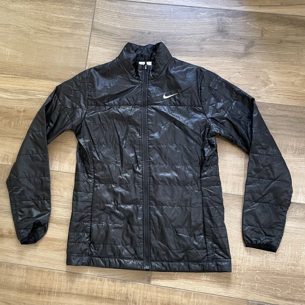 Nike Golf Jacket Womens Medium Black Thermal Puffer Quilted Lightweight Coat